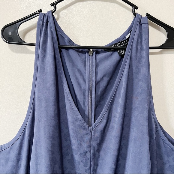 Athleta Brooklyn Textured Jumpsuit Medieval Violet Animal Print Jacquard Sz 20 - Picture 6 of 16